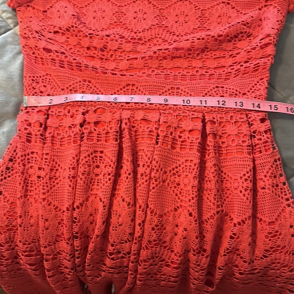 Madison Leigh Coral Melon MIDI sheath dress size 10 - Picture 5 of 8
